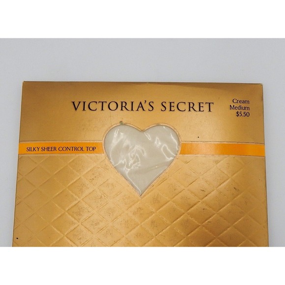 Victoria's Secret Cream Silky Sheer Control Top Pantyhose Medium NOS - Picture 2 of 6